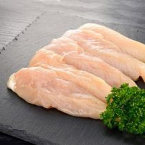 STRIPS DE POULET FRAIS EN BARQUETTE CALIBRE 55gr AVS 4X2,5kg